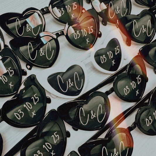Monochrome Heart Shaped Sunglasses