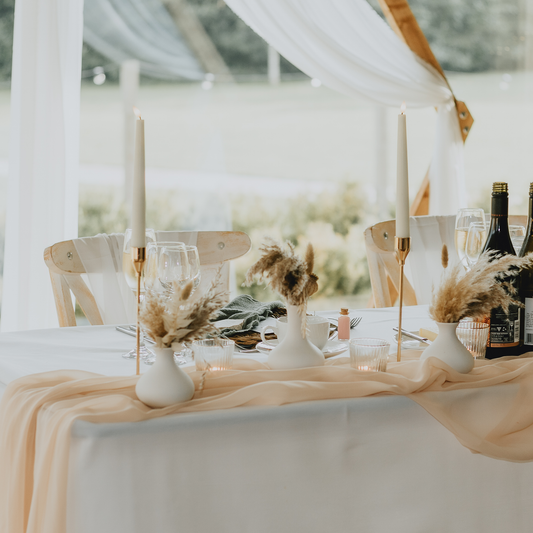 LED Taper Candles & Gold Metal Holders | Rentals