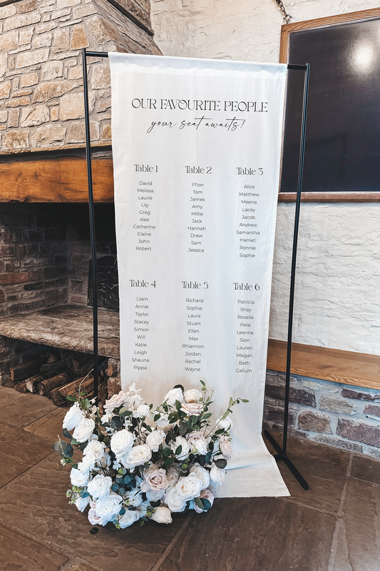 Personalised Fabric Sign | Seating Chart