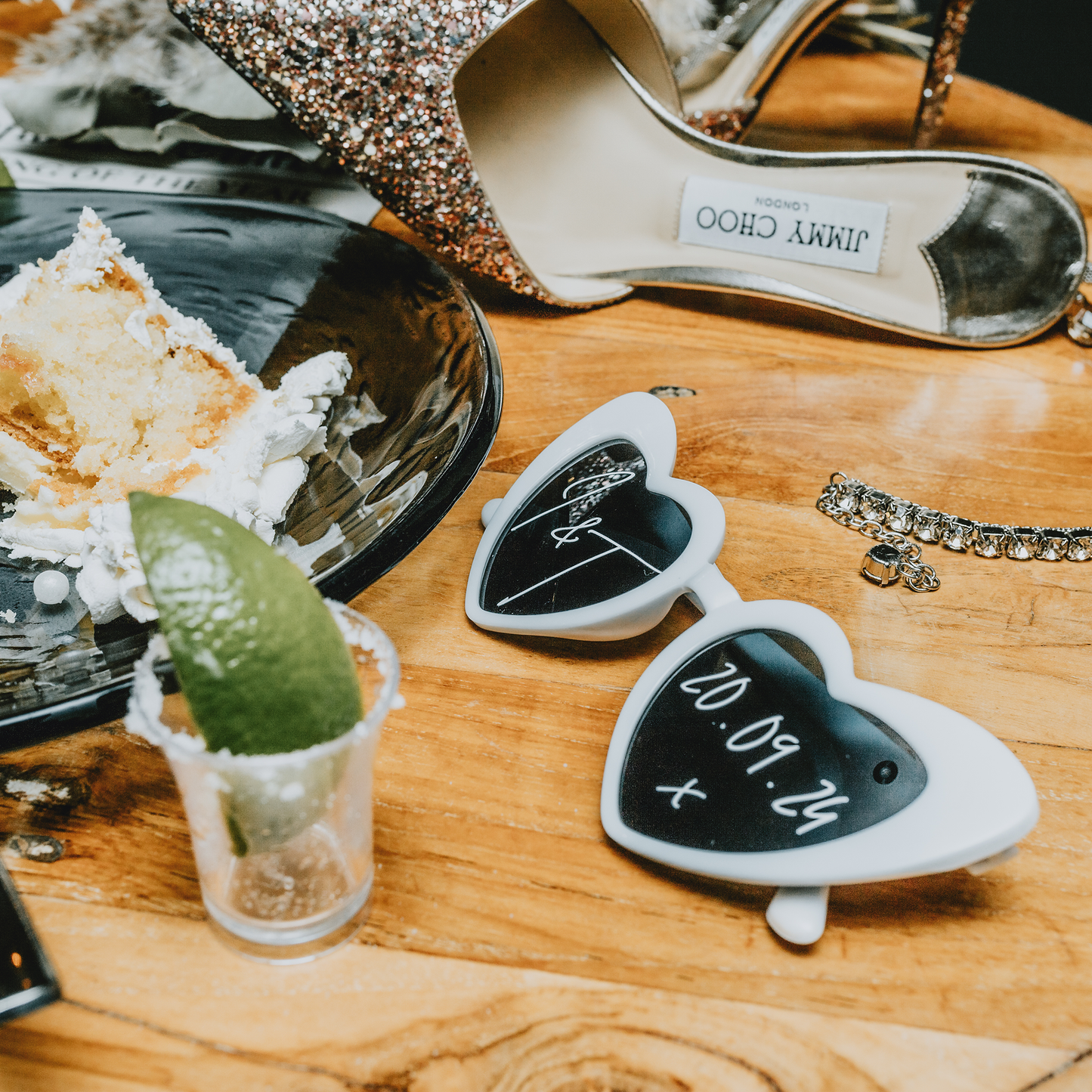 Monochrome Heart Shaped Sunglasses
