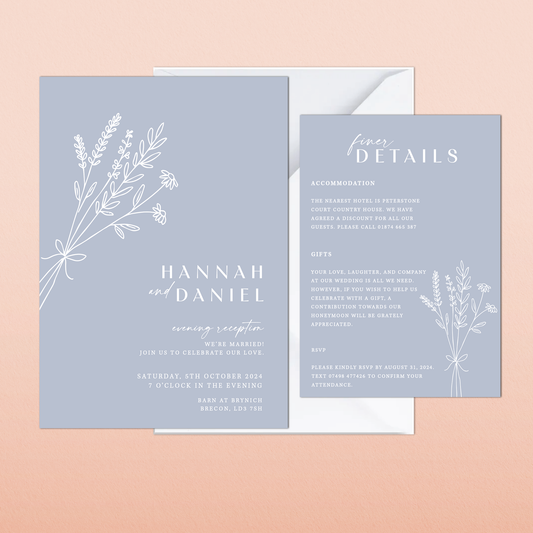 Hannah | Evening Wedding Invitation