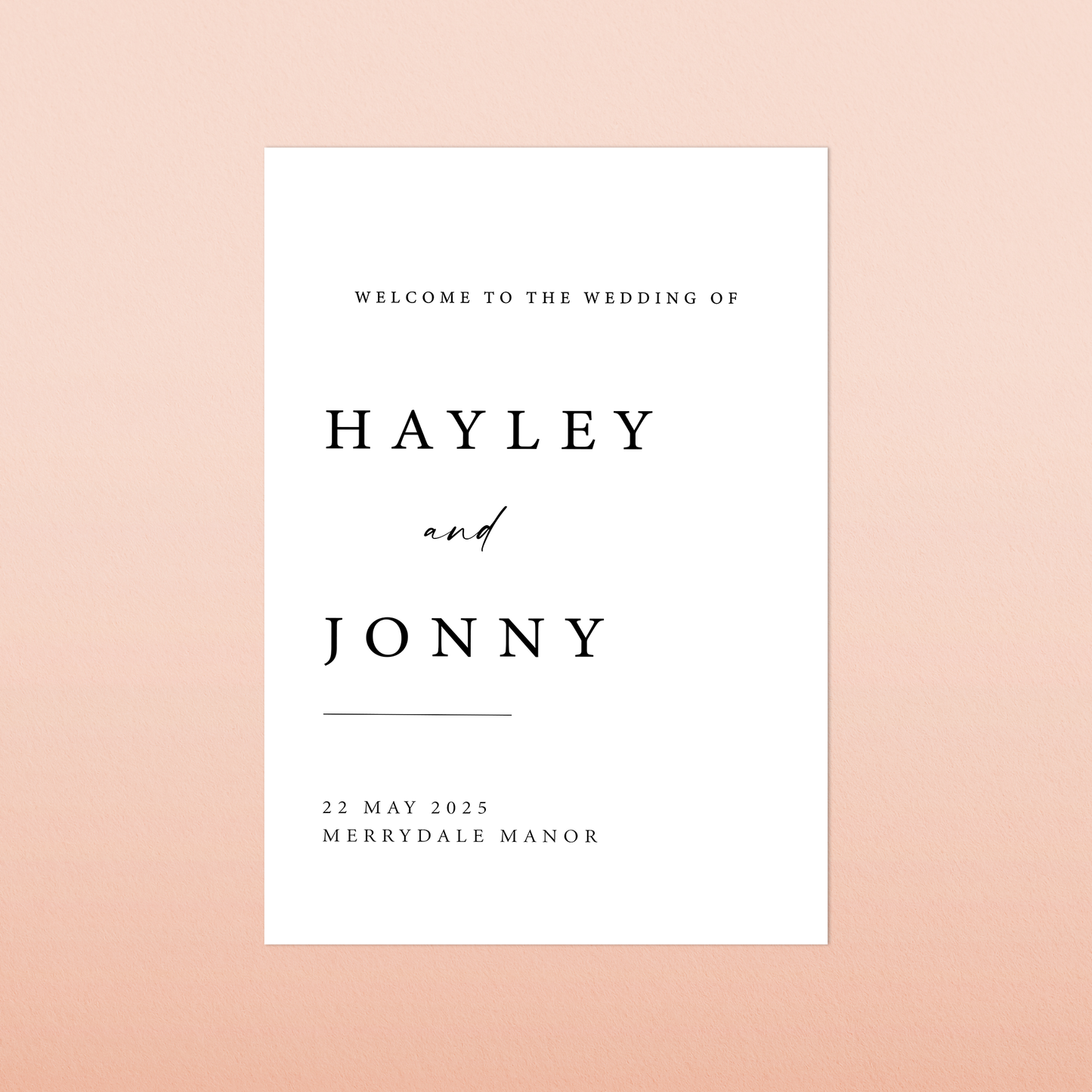 Hayley | Welcome Sign