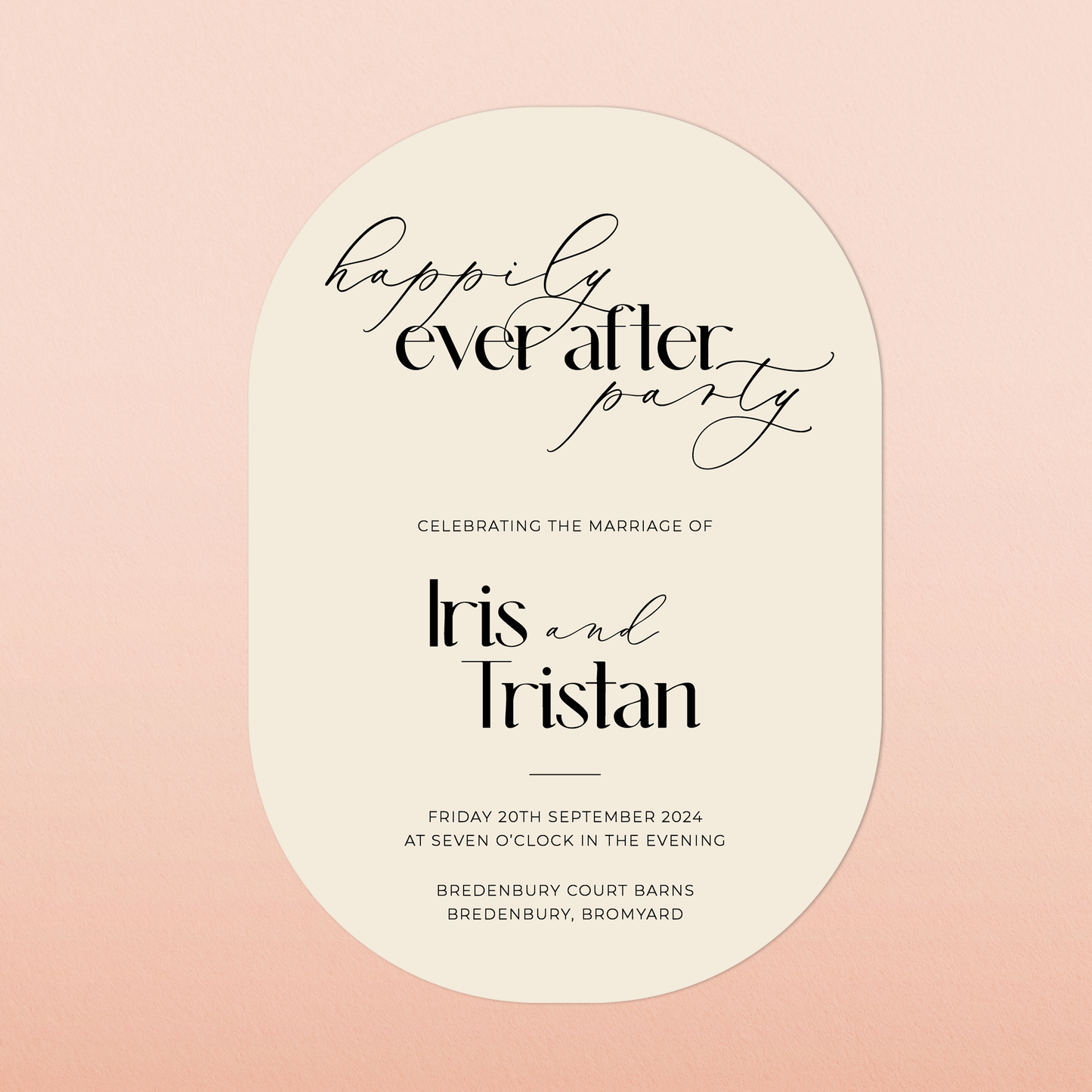 Iris | Evening Wedding Invitation