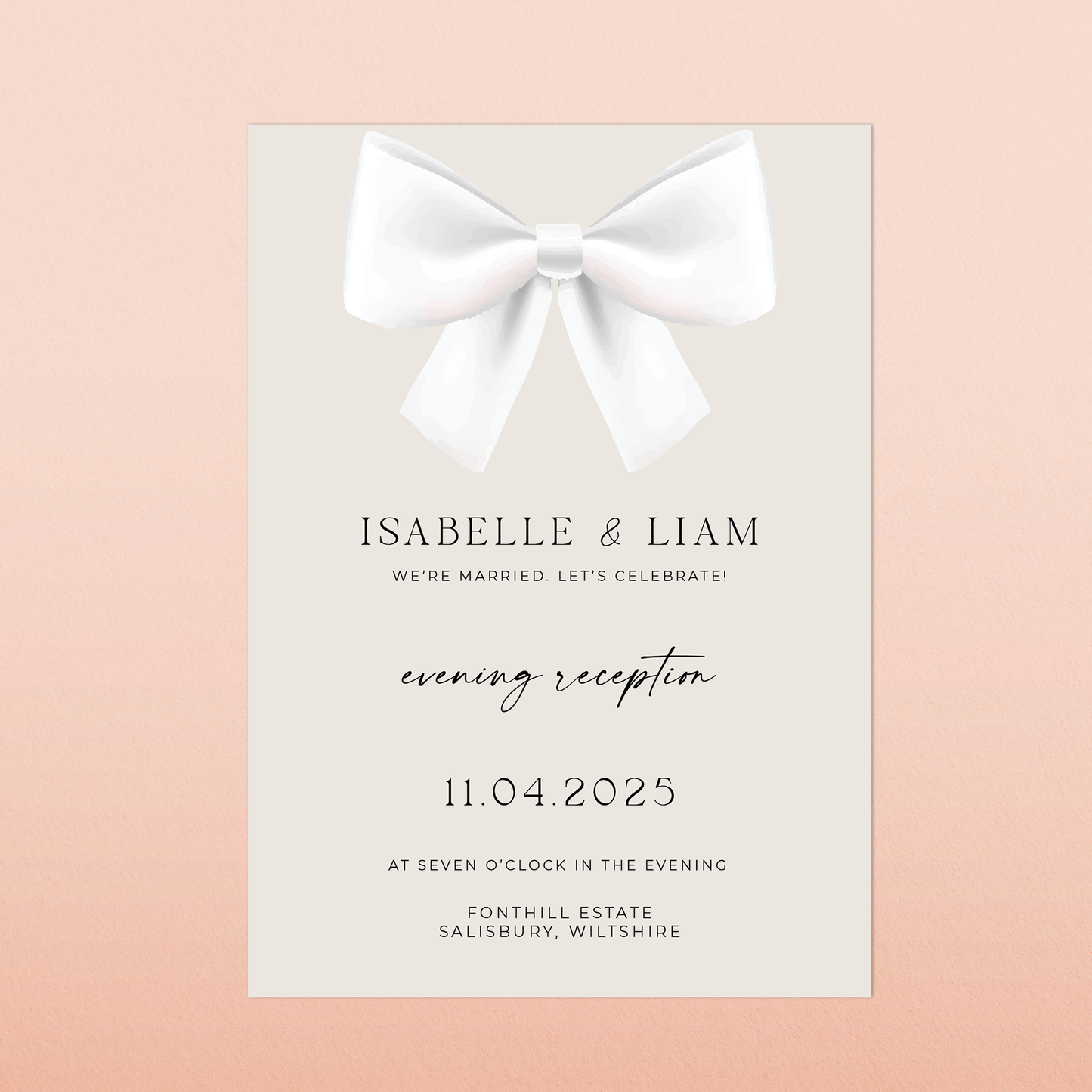 Isabelle | Evening Wedding Invitation
