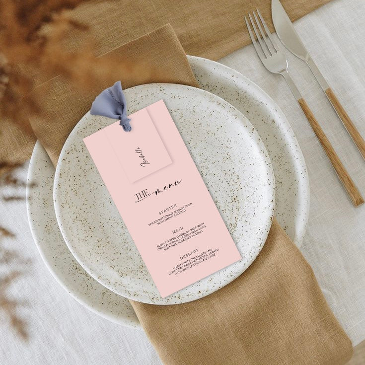 Isabelle Chiffon Ribbon | Menu & Place Names