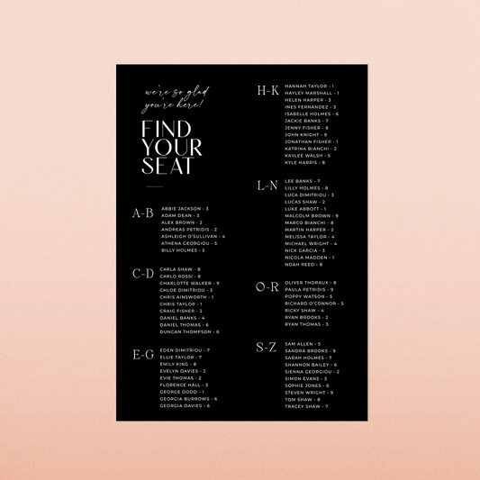 Lauren | Seating Chart