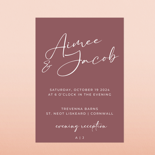 Aimee | Evening Wedding Invitation