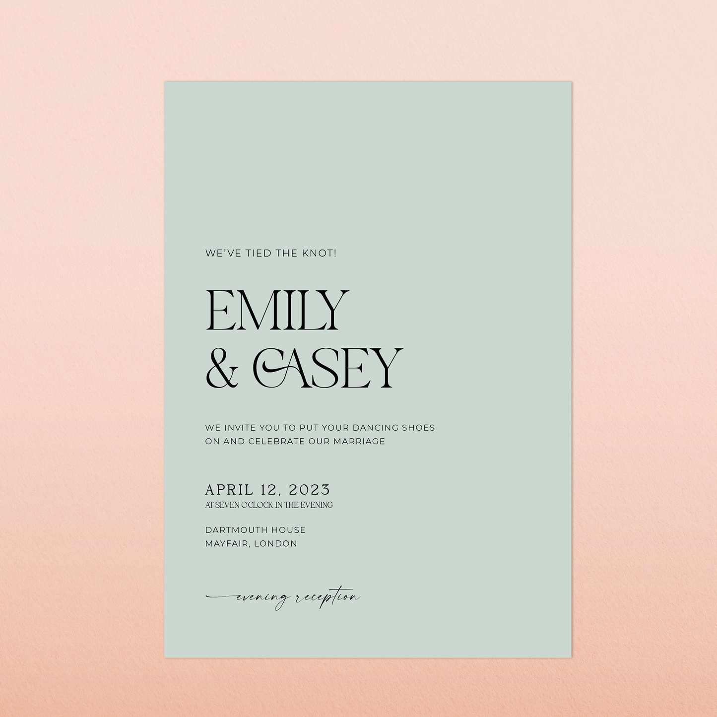 Emily | Evening Wedding Invitation