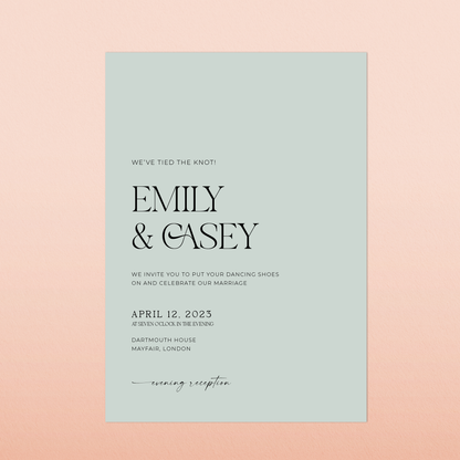 Emily | Evening Wedding Invitation