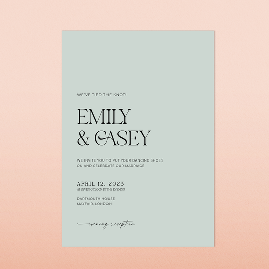 Emily | Evening Wedding Invitation