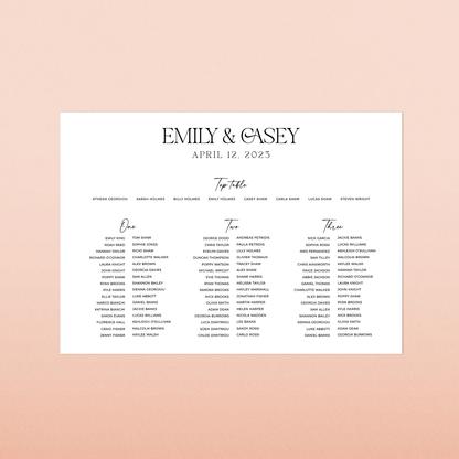 Emily | Seating Chart