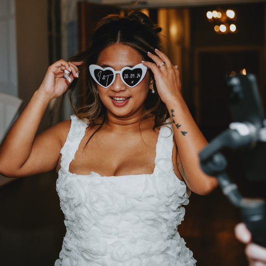 Monochrome Heart Shaped Sunglasses