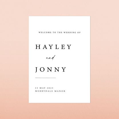 Hayley | Welcome Sign