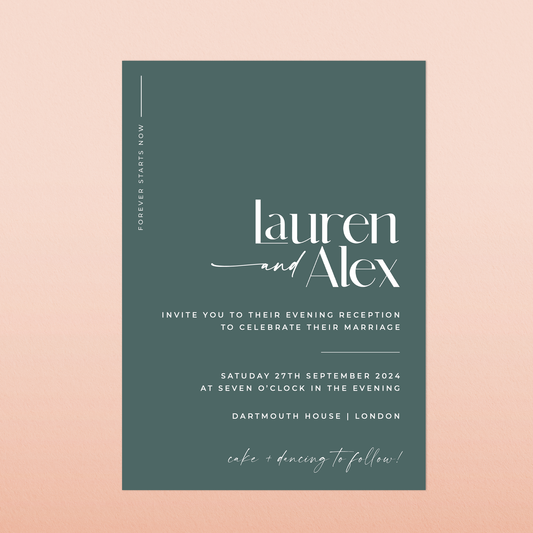 Lauren | Evening Wedding Invitation